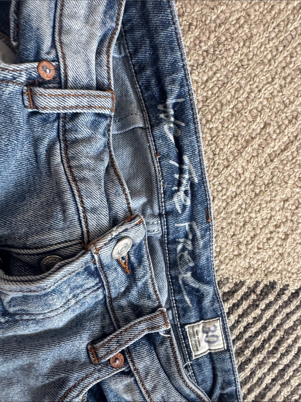 free people Bermuda denim shorts - Light Blue - Picture 2 of 3